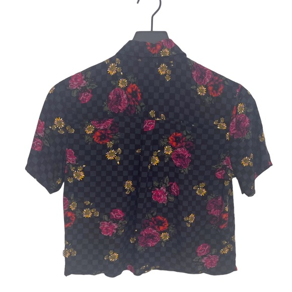 Vans Botanical Checkered Crop Button Shirt - Picture 6 of 9